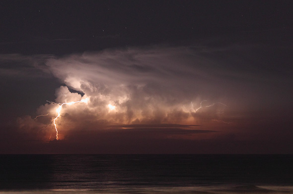 thunderstorm at sea, haifa 2012